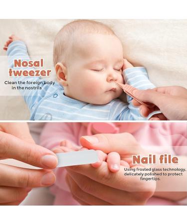 Baby Grooming Kit: Hair Brush, Comb & Nail Clippers Set with Woven Basket - Perfect Baby Shower Gift (White) - Buy Online on GoSupps.com