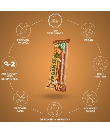 IronMaxx Vegan 30 High Protein 24 Bars 35g Almond Cookie - Buy Online on GoSupps.com