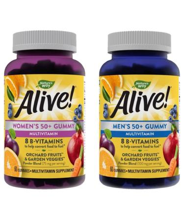 Nature's Way Alive! Women's 50+ Gummy Vitamins Fruit Flavors 60 Gummies
