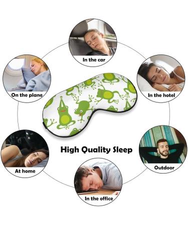 Different Jumping Frogs Sleep Mask Eye Cover | Adjustable Strap, Blocks Light, Night Travel Nap Blindfold for Men Women - Buy Online on GoSupps.com