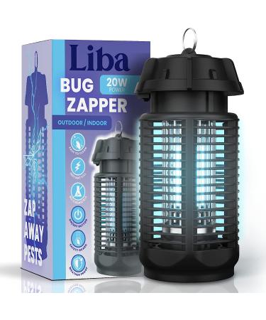 LiBa Electric Bug Zapper - Indoor/Outdoor Insect Killer with 4000V Grid, 20W Brightness, IPX4 Waterproof, Mosquito Repellent - Fly Traps for Patio and Backyard (1 Pack) - Buy Online on GoSupps.com