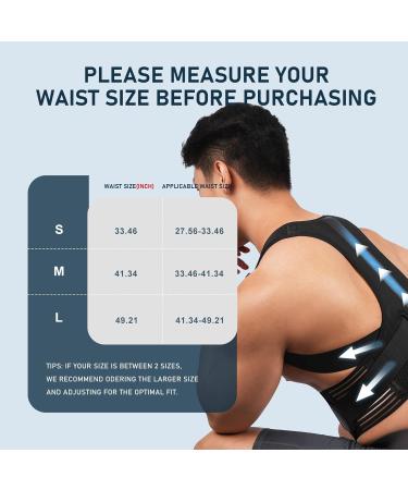 Posture Corrector for Women and Men SIZE M Back Brace Ergonomically Adjustable Breathable Back Shoulder Straightener Lumbar Support Pain Relief - Buy Online on GoSupps.com