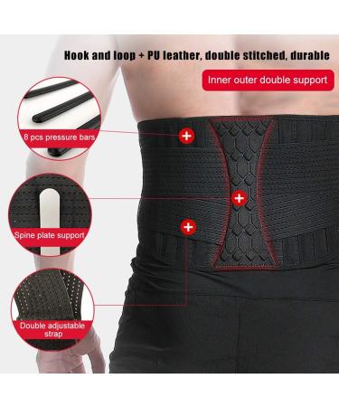 Herchr Waist Trimmer Belts for Men - Breathable Back Support & Lumbar Pain Relief - XL Welding Tape for Lower Back - Buy Online on GoSupps.com