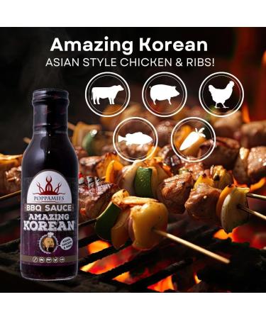 Poppamies Korean BBQ Sauce - Perfect for Chicken and Ribs - 445g - Buy Online on GoSupps.com