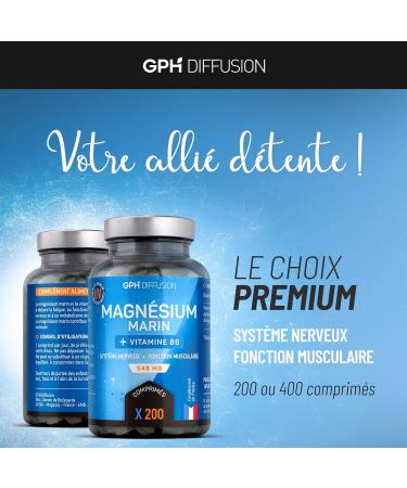 Marine Magnium + Vitamin B6-548 mg - 200 Tablets - Buy Online on GoSupps.com