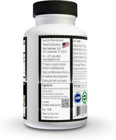 Dr. Greenic Grand C Care | All C- Health | Your All-in-One Whole Vitamin C Complex | 1450Mg | Acerola Cherry Extract | Camu Camu Extract | Ascorbic Acid | Ascorbyl Palmitate | C at its Best - Buy Online on GoSupps.com
