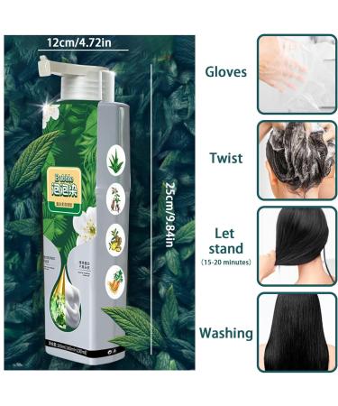 Natural Plant Hair Dye Plant Based Hair Dye 100ml Bubble Plant Hair Dye Plant Based Hair Dye for Gray Hair Coverage Hair Color for Men Women Hair Dyeing Cream Black - Buy Online on GoSupps.com