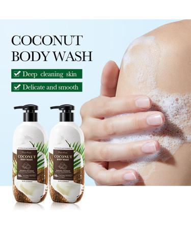  Boxiatil Coconut Body Wash 400ml gentle body wash hypoallergenic cleanser for dry and sensitive skin sulfate-free paraben-free odor-eliminating fresh for women and men - Buy Online on GoSupps.com