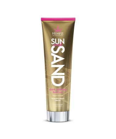 Hempz Sun & Sand Dark Tanning Bronzer Lotion for Indoor Tanning Bed or Outdoors - 9.5 oz