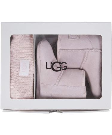 UGG Unisex Baby Jesse Bow II Fashion Boot & Beanie Set - Baby Pink | Size 4 UK - Buy Online on GoSupps.com