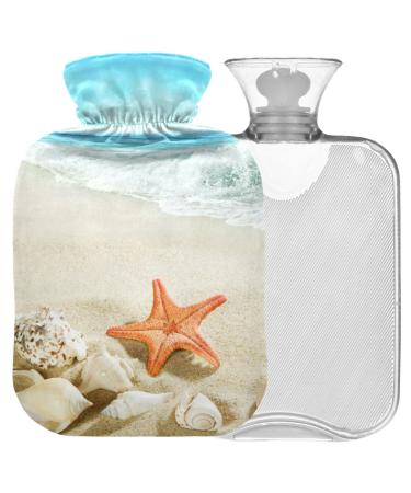 NAANLE SPLASHING WAVES SEESTERS Harm bottle MITVATED Transparent hot water bottle 1L heat bottle for bed hand feet warmer pain relief heat and cold therapy