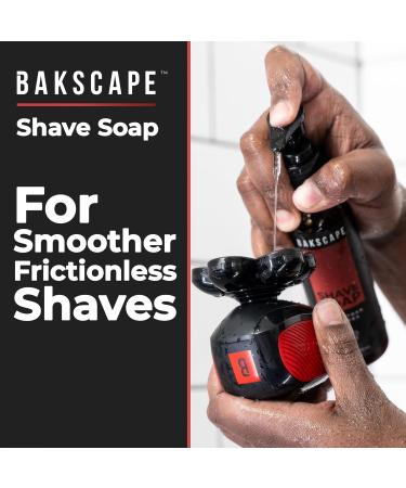 Bakscape 2.0 Shave Soap for Men | Smooth & Moisturizing Formula 6oz | International Shipping Available - Buy Online on GoSupps.com