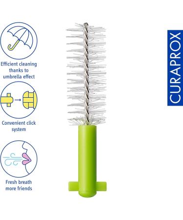 Curaprox Interdental Brushes CPS 011 Prime Plus Bundle - 3 Green Brushes 1.1 mm Diameter 5 mm Effectiveness | Complete Set with Holders | International Shipping - Buy Online on GoSupps.com