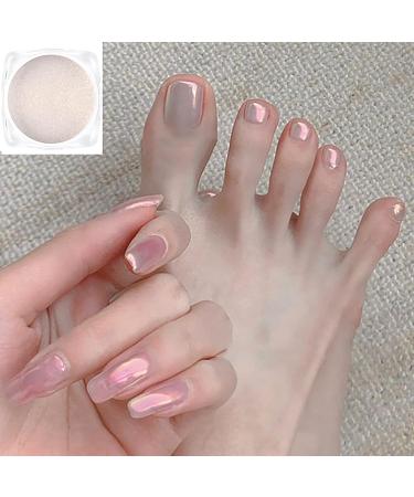 4 Pcs White Iridescent Aurora Chrome Nail Powder Set - Mermaid, Pearl, Chameleon & Manicure Pigment - Buy Online on GoSupps.com