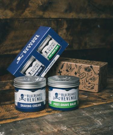 The Bluebeards Revenge Shaving Starter Set Vegan Friendly Gift Set includes Shaving Cream (150ml) and Post Shave Balm (150ml) - 2 Piece - Buy Online on GoSupps.com
