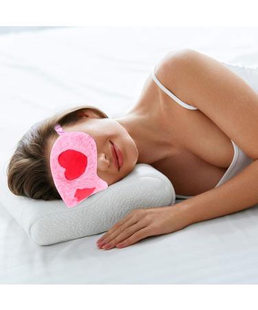 Adjustable Plush Heart Eye Mask for Daytime Naps, Travel, and Valentine's Day | Soft Blindfold for Deep Sleep and Relaxation - Buy Online on GoSupps.com