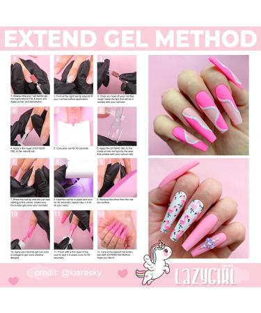 SXC Cosmetics Poly Extension Gel Nail Kit All in One Gel Nail Art Starter Kit for Beginners (Lazygirl Series) - Buy Online on GoSupps.com