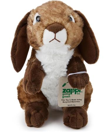 Zappi Co Brown Bunny Rabbit Plush Toy (20cm) - Eco-Friendly Safari Animals Series, 100% Recycled Material - Buy Online on GoSupps.com