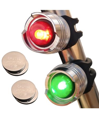 Bright Eyes Green & Red Aluminum Portable Marine LED Boating Lights - Boat Bow or Stern Emergency Backup Safety Lights for Maximum Attention - Waterproof