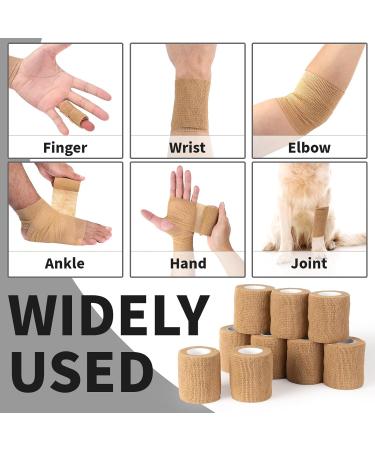 54 Pack Self Adhesive Bandage Wrap - 4" x 5 Yards Cohesive Vet Wrap for Sports Dogs & Pets | Breathable Elastic Self-Adherent Tape - Buy Online on GoSupps.com