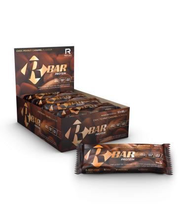 Reflex Nutrition R-Bar Protein Bar 20g Whey Protein Low in Sugar High in Fibre (Choc Peanut Caramel) (12x60g)
