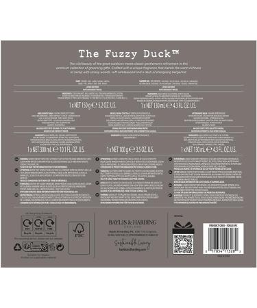 Baylis & Harding Fuzzy Duck Bergamot Hemp & Sandalwood Men's Grooming Gift Set - Vegan Friendly - Buy Online on GoSupps.com