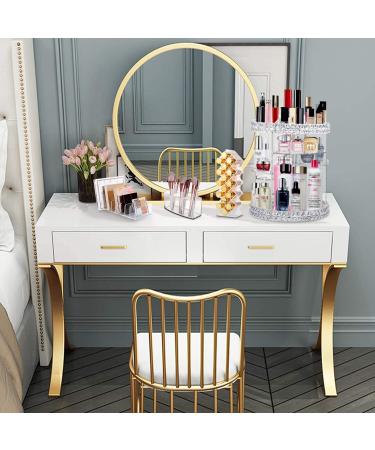 V-Hanver Rotating Makeup Organizer - 7 Layer Adjustable Cosmetic Storage Tray with 4 Holder Rack | Large Capacity Acrylic Display Case for Perfume and Makeup - Buy Online on GoSupps.com
