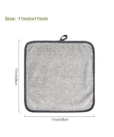 Sunland Microfiber Bamboo Charcoal Face Towels 11x11 Inch - Pack of 6 | Reusable Makeup Remover Cloth and Facial Washcloths for Bath - Buy Online on GoSupps.com