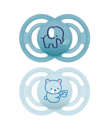 Mam Perfect Day & Night Pacifier Set - Tooth-Friendly Glow-in-the-Dark Baby Pacifiers for 16+ Months - Eco-Friendly & Sustainable with Pacifier Box - Bear & Elephant Design - Buy Online on GoSupps.com