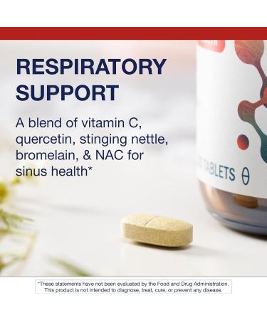 Metagenics Sinuplex - Healthy Respiratory Support* - With Vitamin C Stinging Nettle Extract N-Acetylcysteine Quercetin & More - Immune Supplement with Vit C* - 120 Tablets - Buy Online on GoSupps.com