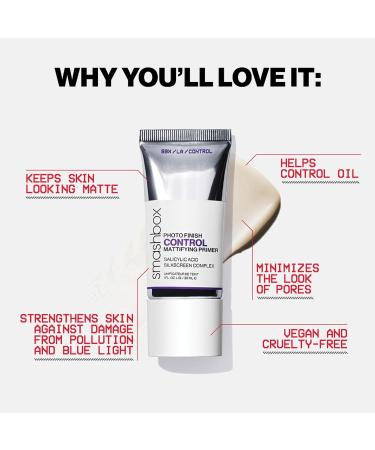 Buy Smashbox Photo Finish Control Mattifying Primer with Salicylic Acid | Oil-Control & Matte Skin | 0.34 oz | International Shipping Available - Buy Online on GoSupps.com