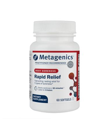 Metagenics Rapid Relief - Herbal Softgel with Turmeric & Boswellia - Supports Fast Relief for Muscle Back & Joint Discomfort* - Drug-Free Non-GMO Gluten-Free - GMP Certified Facility - 60 Softgels