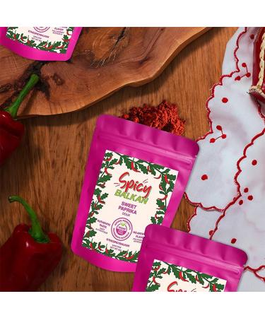 Spicy Balkan Sweet Paprika Spice - 80g - Hungarian Paprika - Quality Natural Herbs and Spices Authentic Balkan Flavor - Buy Online on GoSupps.com
