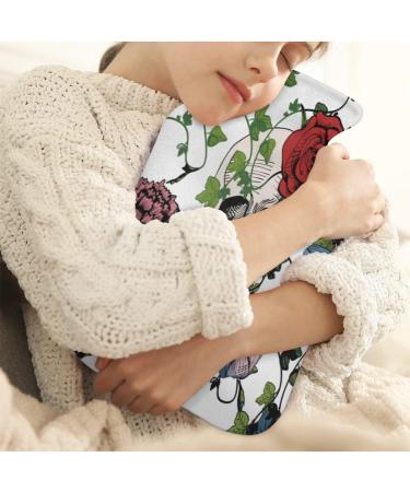 2L Hot Water Bottle for Pain Relief | Sugar Skull Flower Roses | PVC Warm-Up Bag for Cold & Heat Therapy Menstrual Cramps Foot & Hand Warmer - Buy Online on GoSupps.com