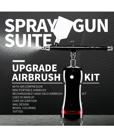 2024 NEW SHPTDJTIC Cordless Airbrush Kit with Air Compressor & 0.3mm Nozzle Portable Handheld Mini Airbrush Gun Set for Makeup Cake Decorating Art Craft Nail Design(BLACK1 A) Black1 A - Buy Online on GoSupps.com