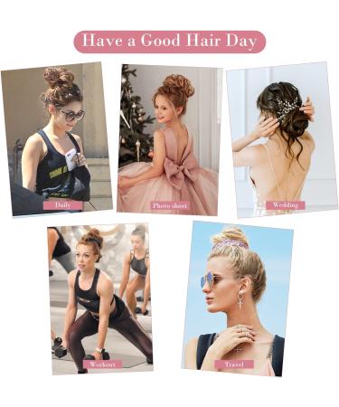 REECHO Super Long Messy Bun Hair Piece in Honey Blonde - Curly Wavy Updo Extensions for Women and Girls - Buy Online on GoSupps.com