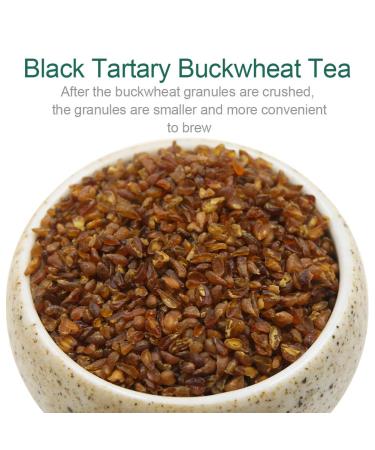 FullChea Himalayan Tartary Buckwheat Tea - 8oz - Caffeine-Free Loose Leaf Herbal Tea - Non-GMO & Gluten-Free - 100% Natural Black Roasted Buckwheat - Buy Online on GoSupps.com