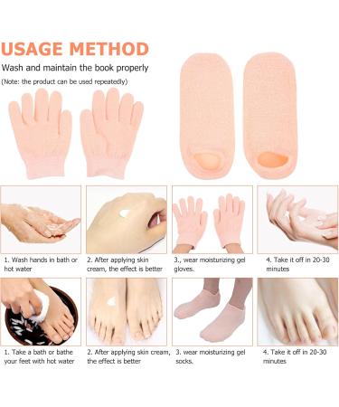 Minkissy Womens Mittens Moisturizing Gloves and Socks for Dry Cracked Feet Heels Hands Skin Repair for Foot Care Booties and Heel Glove for Women Girls Khaki Ladies Mittens - Buy Online on GoSupps.com