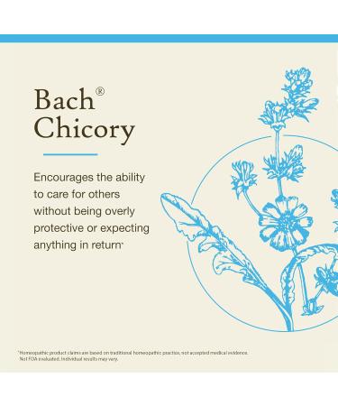 Bach Original Flower Remedies Chicory - Love Unconditionally - Natural Homeopathic Flower Essence for Emotional Balance - Vegan Gluten Free Sugar Free - 20mL Dropper - Buy Online on GoSupps.com