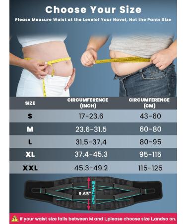 SYXUPAP Back Support Belt - Adjustable Back Brace for Lower Back Pain Relief Sciatica & Herniated Disc (S: 17 -24 Waist Up to 100lbs - Buy Online on GoSupps.com