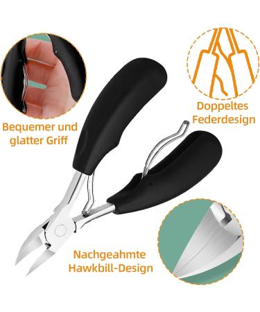 Precision Stainless Steel Foot Nail Knipper & Scissors for Ingrown Toenails - Professional Pedicure Tool & Gift - Buy Online on GoSupps.com