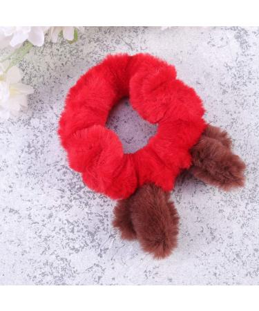 FRCOLOR Christmas Hair Scrunchie Plush Reindeer Antlers Hair Tie Hair Band Hair Bobbles Ponytail Holders Gifts for Girls Women - Buy Online on GoSupps.com