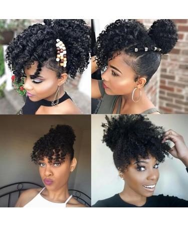 NICENEEDED Short Afro Kinky Curly Bangs Clip Jerry Curly Clip In Bangs Front Fringe Hair Pieces Bangs for Black Women and Girls Clip in On Hair Extensions - Buy Online on GoSupps.com