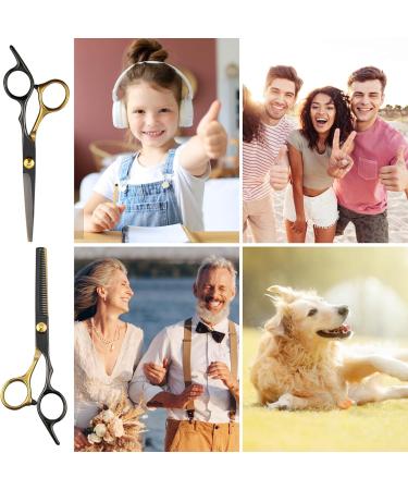 AUSYIWI 11 Piece Hairdressing Scissors Set Hair Scissors Set Hairdressing Accessories Scissors Made of Stainless Steel a Hair Cape a Comb and Clips Suitable for Home Hair Cuts for Men Women and - Buy Online on GoSupps.com