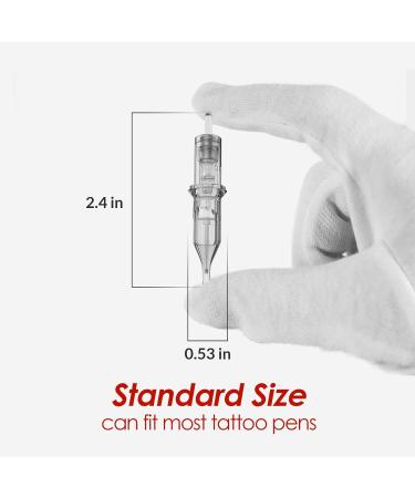 Wormhole Tattoo Cartridge Needles 3RL - 20PCS Disposable Round Liner Cartridge Needles for Tattoo Pen and Machine - Tattoo Supplies 1203RL #12 - 20 Count - Buy Online on GoSupps.com