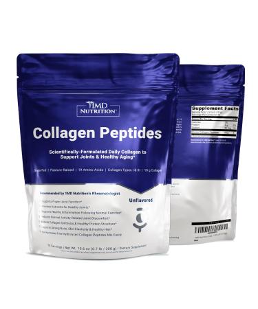 1MD Nutrition Collagen Peptides - Hydrolyzed Collagen Powder Types I & III for Women & Men - Joint Hair & Nail Support - Unflavored - 30 Servings (2-Pack)