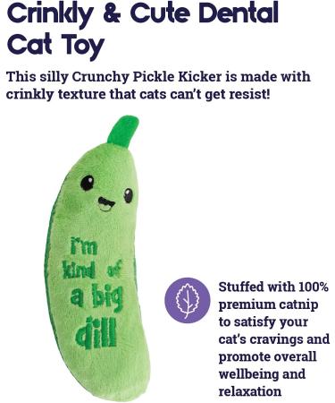 Petstages Crunchy Pickle Kicker Cat Toy - Dental and Catnip Infused - Buy Online on GoSupps.com
