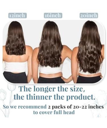 Runature Clip-in Real Hair Extensions - Balayage Ombre Dark Brown to Blonde 40cm 120g 7 Pieces #3/8/22 - Premium Remy Quality - Buy Online on GoSupps.com
