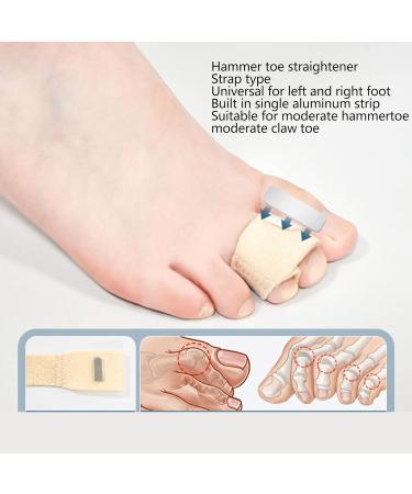 Skin Color Toe Sleeves 2pcs - Soft Hammer Toe Straightener Strap - Claw Toe Corrector for Bent Toe (S) - Buy Online on GoSupps.com