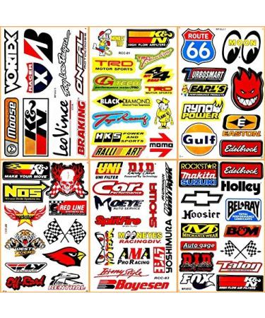 Cars Motorsport Nos Gulf Hot Rod Nascar Drag Racing Lot 6 Vinyl Graphic Decals Stickers D6094